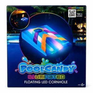 PoolCandy Illuminated Floating LED Cornhole Game Multicolor Pool Games NEW